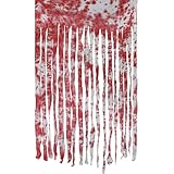 AWAVM Tenda per porta di Halloween con stampe insanguinate, panno spaventoso e sanguinante, decorazione per porta della casa infestata, accessori per decorazioni per feste di Halloween, tende per
