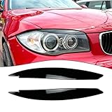 Opatiny Sopracciglia in plastica nera per BMW Serie 1 E87 E88 E81 E82 2008-2013, adesivi per rivestimento in ABS compatibili con modelli Coupe Cabrio