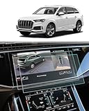 BIXUAN Pellicola protettiva per navigazione, 10,1 pollici, compatibile con Audi Q7 Q8 e-tron 2020-2024, pellicola protettiva trasparente 9H, antigraffio, GPS, navigatore in PET, 2 pezzi