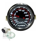 Misuratore di pressione universale a LED per auto Turbo Boost, 0-2,40 bar, indicatori di fumo da 52 mm