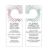 MAQA 20 pz Appendiporta non disturbare e riordinare stanza per hotel 7.8x20 cm, targhetta porta in cartoncino per albergo