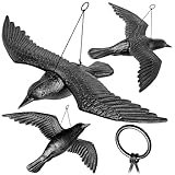 KADAX Corvo Scaccia Piccioni, Uccello Finto Spaventa Passeri, Dissuasore per Uccelli, Repellente in Plastica, Spaventapasseri da Balcone, Anti Piccioni (1)