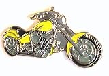 Spilla in metallo smaltato per moto, colore: giallo