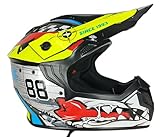 Casco Bimbo bambino per mini moto da Cross Enduro Quad Off Road fuori strada integrale con Nuova Omologazione CE C.E. ECE 22.06 (10 anni)