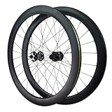 Ruote for Bici da Strada in Carbonio 700C, Freno a Disco con Cerchione da 38MM/50MM Quattro Cuscinetti Ruote MTB a Raggi 24H 1720g for Pneumatici a Cassetta 7/8/9/10/11S 23C-38C (Size : 50MM)