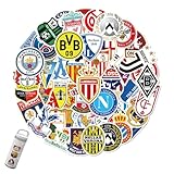 50PCS Logo della Squadra di Calcio Adesivi Pack, Adesivi Misti in a Tema Anime Football Club, Vinile Impermeabile Adesivi per Computer Portatile, Bottiglia d'acqua, Skateboard, per Adolescenti Adulti