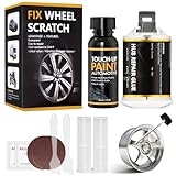 Kit Riparazione Cerchi in Lega, Riparazione Cerchi in Lega, Rimuovi Graffi Acciaio, Utilizzato per Riparare Graffi Sui Cerchi, Ammaccature e Altri Cerchi in Metallo Leggero, Grigio Argento
