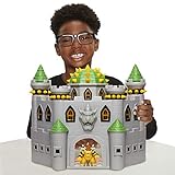 Nintendo Super Mario Playset Castello di Bowser Deluxe, con personaggio esclusivo articolato da 6 cm , funzioni interattive e i veri suoni del videogioco!