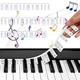Norhogo 88 tasti in silicone full size tastiera per pianoforte, etichette rimovibili per principianti e bambini, e-iano, Upright Piano, Grand Piano
