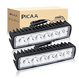 PICAA 2pcs Faro da Lavoro LED 18W Mini 6 Pollici Spot Light per Auto, Off Road per Fuoristrada Guida Fendinebbia, per Barca Luci di Guida Faro, per SUV Lampada Trattore