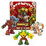 Giochi Preziosi, GORMITI LEGENDS Fiery Hammer V2, Mole e Flours, 3 Personaggi 5 cm Versione Cartoon e metallizzata, card inclusa, per bambini dai 4 anni