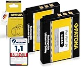 PATONA 2x NP-50 Batteria 750mAh compatibile con Fuji Fujifilm FinePix F50fd F60fd F100fd J50 S100fd V1273 F70EXR F80EXR F200EXR XP100 X10 X20 XF1 XP150 Casio Exilim EX-G1 G1BK G1RD H5 NP50 NP 50