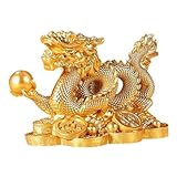 LearnLyriFeng Shui Dragon Statue, Chinese Dragon,Ancient,Chinese Dragon Ornament,Feng Shui Golden Dragon Figurine,Chinese Dragon Statue FigurineFigurine for Attract Money And Good Luck Fortune