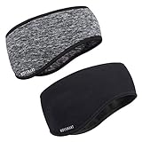 Fascia per Capelli Invernale, Roysmart Headband Sport Fascia Paraorecchie Fascia Elastica per Running, Sciare, Uomo, Donna - 2 Pezzi