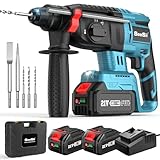 SEESII Tassellatore a Batteria: 600W, Energia d’Impatto 2.5J, con 2 Batterie e Caricatore, Trapano a Percussione Batteria, Martello Perforatore Ideale per Fai-da-te e Lavori Edili