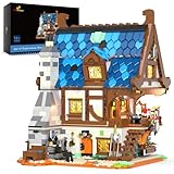 JMBricklayer Set da costruzione per adulti da fabbro medievale, modello creativo di casa del castello con luce a LED, da collezione o per casa, ufficio, idee regalo per ragazzi e ragazze 41105
