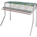 Suinga Gabbia per batteria con 4 scomparti e piede ad arco, 105 x 47 x 90 cm