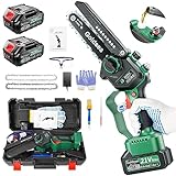 Mini Motosega a Batteria con 8000mAh Batterie Motosega a Batteria per Potatura con Motori Brushless, 6 Pollici Goldsea Sega a Batteria per Potatura per il Giardinaggio Potatura Albero Taglio del