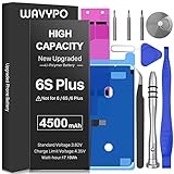 Wavypo Batteria per iPhone 6S Plus [4500mAh] aggiornata ad alta capacità, ricambio per iPhone 6S Plus A1634 A1687 A1699 con strumenti di riparazione completi (non per 6S/6 Plus)