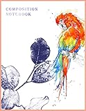 Parrot drawing Composition Notebook: Cute Composition Notebook, Parrot Gifts, School Notebooks, College Notebooks, Composition Notebooks College ... Parrot drawing Composition Notebook.