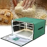 Rusopobe Versatile lievitatore per Impasto riscaldato, Cestino Pieghevole riscaldato per lievitazione con Controllo della Temperatura, Scatola di fermentazione del Pane(Green,65 * 45 * 32cm)