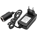 beseloa Adattatore Presa Accendisigari 12V 2A, Convertitore AC/DC per Sistema di Navigazione, Convertitore di Corrente, Black