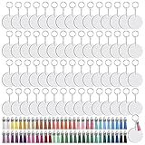 Niejgay 240 Pezzi per Sublimazione Set Rotondi per Ornamenti per Sublimazione Nappe per Trasferimento di