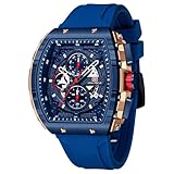 FORSINING Men's Watch Fashion Sport Wrist Watches (Chronograph/Waterproof/Luminous/Calendar) Silicon Strap Quartz Watch for Men