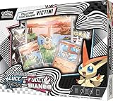 Pokémon: collezione illustrazione Victini - Unima del GCC Pokémon (una carta olografica a figura intera, quattro buste di espansione e una carta olografica gigante in stile rara illustrazione)
