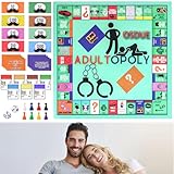 OSDUE Gioco da Tavolo Adultopoly, Gioco da Tavolo per Coppie Adulte Monopoli per Adulti Monopoly Giochi di Societa per il Tempo Libero e il Divertimento a Casa Gioco a due Giocatori
