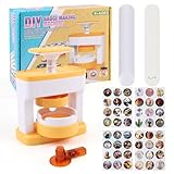 UIOK Macchina per Spille, Macchina da Stampa per Badge da 55mm Pressa per Badge con 48 pezzi di Parti del Pulsante, Creatore di Badge Button Badge Maker per la Produzione di Distintivi Personalizzati