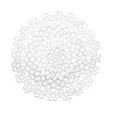 Set 12 centrini/sottopiatti in merletto chiacchierino 28 cm - bianco P566