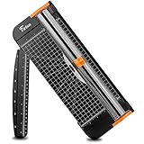 Firbon A4 Taglierina per Carta per Ufficio Professionale, Plastificatrice Taglia Carte, Taglierina Titanio Scrapbooking con Sicura Automatica(Nero)