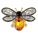 CharmeFleur Spilla Ape, Perno Brooch Ape Stil Vintage Cristallo Decorazioni Insetti Accessori Stilosi per Donne e Uomini Festa Incontro Spille Quotidiane per Donne