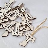 Bomboniere matrimonio comunione battesimo croce TAU 50pz in legno + 1 rotolo 50mt