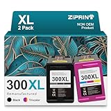 ZIPRINT Compatibili per Cartucce HP 300XL 300 XL per HP Photosmart C4680 C4780 HP Deskjet F4280 F4580 F2480 F2420 F4224 D1660 D5560 D2560 (nero, colore,2-pack)