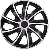 NRM Quad Bicolor Silver Black Set da 4 Pezzi 17 '' Nero-Argento Universali Resistenti