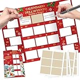 DPKOW 2025 Calendario dell'Avvento Gratta e Vinci Personalizzato, Sorprese Biglietti Calendario Avvento Gratta e Vinci Natale Calendari Fai Da Te per Famiglia Coppie Amici