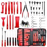 268 Pezzi Kit Smontaggio Pannelli Auto, Strumento di Rimozione Auto Kit Leve per Plastiche Cruscotto e Audio, Set di Attrezzi per la rimozione delle Finiture dell’Auto per Pannello Radio Cruscotto