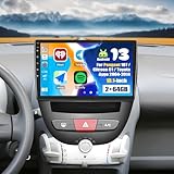 [2+64G] SIXWIN Autoradio Android 13 con CarPlay/Android/Mirror Link per Peugeot 107/Citroen C1/Toyota Aygo, 10.1" TouchScreen Schermo Navigatore WiFi Bluetooth RDS FM USB Comandi al Volante