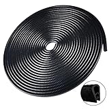Uootach Protezione Portiera Auto, 5M Paraspigoli Anti-perdite, in gomma a forma di U, ricambi per auto Porte, bagagliaio, cofano (Nero)