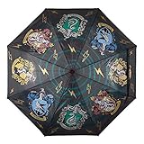 Ufficiali Harry Potter Hogwarts Crests Ombrello Compact Compact Reattivo Liquido
