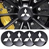 CWMLB Confezione da 4 Coprimozzi Ruota per Mitsubishi Space Star 2019-2023 2024 56MM,Coprimozzi Auto Adesivo Copricerchio Copertura Centrale Ruota Auto Adesivo Badge,White