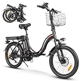 SAMEBIKE-Bike pieghevole, bicicletta elettrica da 20 pollici con batteria rimovibile da 36V/12Ah Freno idraulico, per adulti, uomini donne