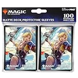 Ultra PRO - Final Fantasy x Universes Beyond Tidus (Commander) 100ct Deck Protector Sleeves for Magic: The Gathering | Accessori per carte collezionabili, attrezzatura da gioco di carte collezionabili