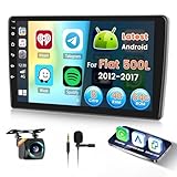 Inefala 8 Core 4+64GB Radio per Fiat 500L 2012-2017 Android 15 con Wireless CarPlay Android Auto, 10,1 Pollici Stereo Touch Soporta Bluetooth WIFI 59UI 32 EQ DSP GPS Comandi al Volante