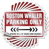 Adesivo divertente Boston Whaler Parking Only Funny Sticker 10 pezzi adesivi per auto scherzi per adulti (6 x 9 cm)