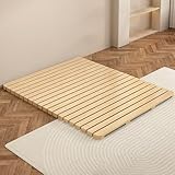 TYXFSMYXGS Struttura Letto Pieghevole in Legno, Letto a Piattaforma con Rete a doghe Arrotolabile, Struttura futon Tatami in Legno massello Naturale 80 * 200cm
