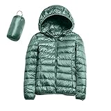 Piumino Leggero Donna Piumini Leggeri Giacca con Cappuccio Invernali Cappotto Antivento Giubbotto Corto Slim Fit Capispalla da Montagna Caldo Invernale Donna