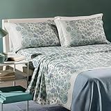 Completo Lenzuola Matrimoniali in Cotone letto due piazze Art. Dea (Azzurro)
